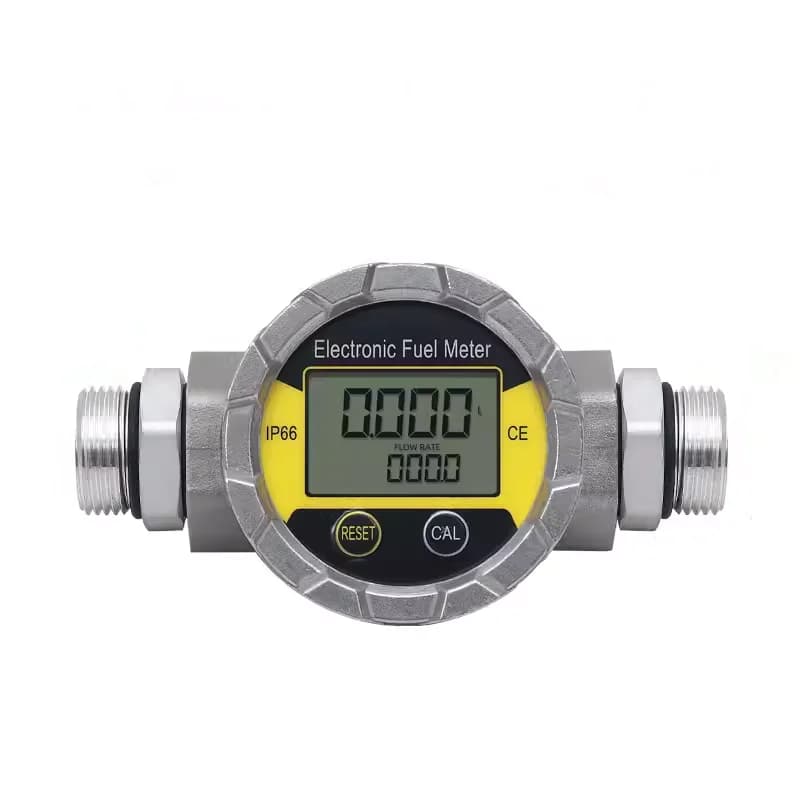 1-inch Stainless Steel Oval Gear Flow Meter IP66 Waterproof Resistant 0.1% Accuracy 9-120L/min Oil Service Equipment