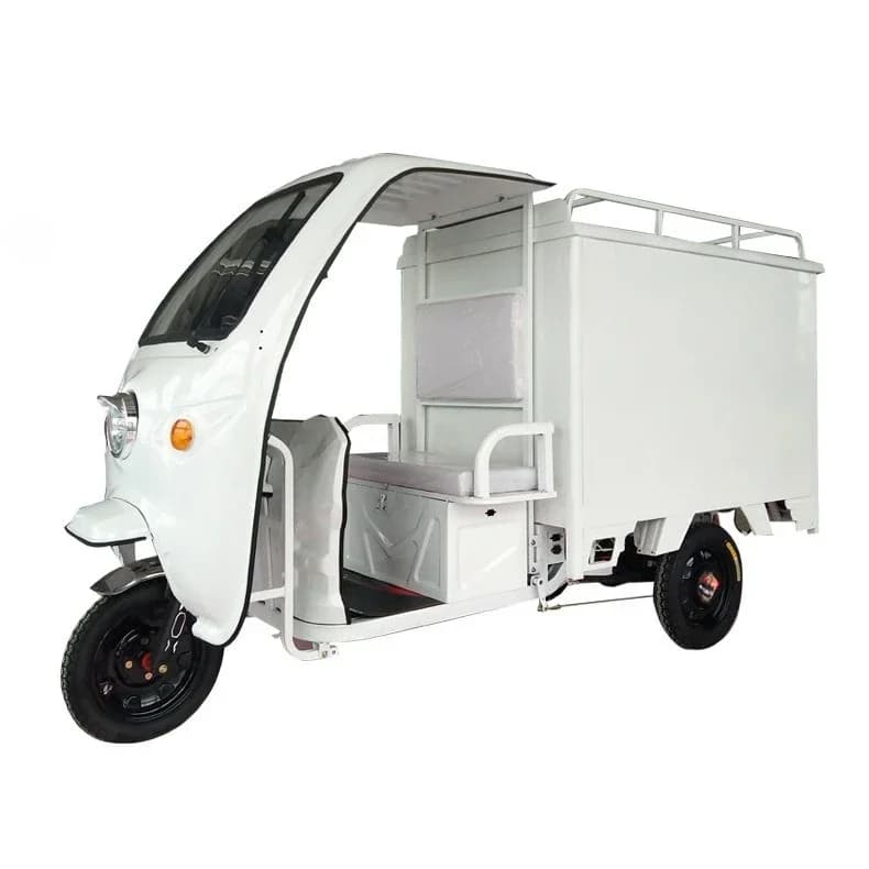 DurableSemi-enclosed fully enclosed 1.5 meters 1.8 meters electric three-wheeled express truck pulling delivery box semi-enclose