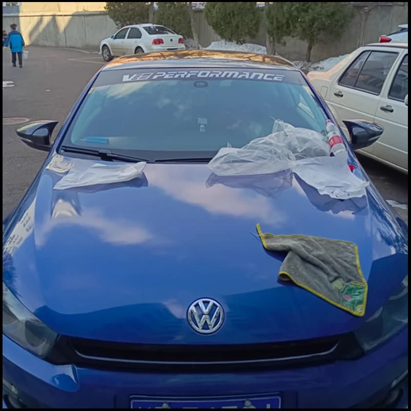 For Volkswagen VW Scirocco 2009-2018 Rearview Mirror Cover Sticker Trim With Horn Decorative Frame Car Styling Auto Accessories