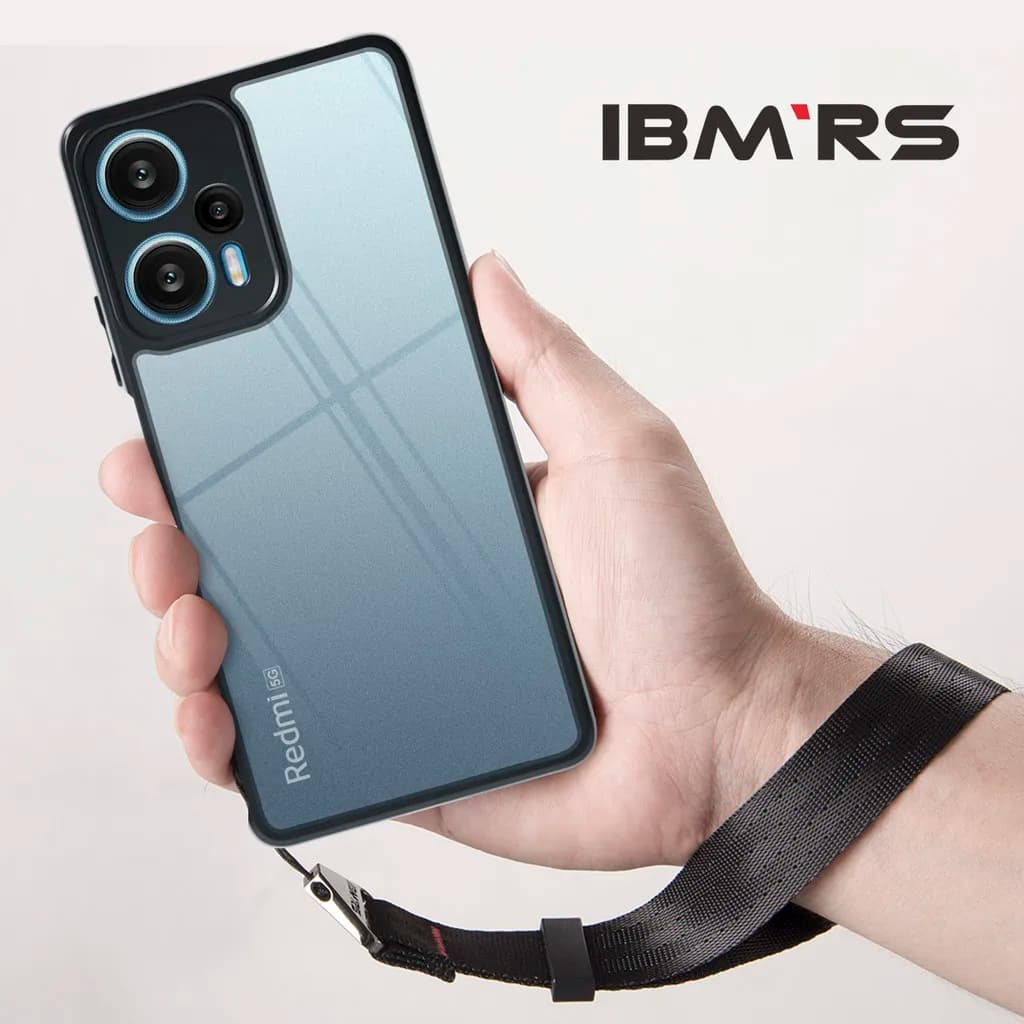 IBMRS for Matte Camouflage Clear Case for Xiaomi Note12 Turbo/POCO F5 - Anti-Fingerprint, Anti-Yellowing, with Wrist Strap