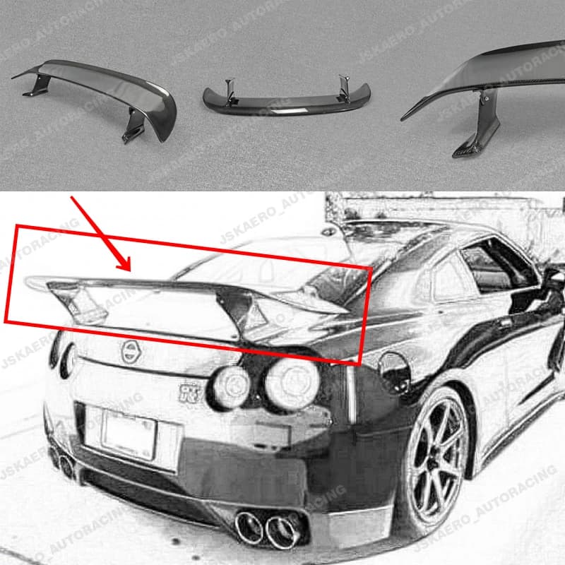 Car BodyKits For Nissan GTR R35 09-16 GT-R Rear Trunk GT Spoiler Wing Diffuser Carbon Fiber