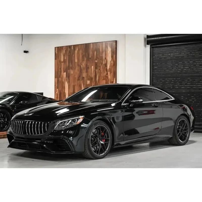 For S Class Coupe C217 2015-2019 Facelift Refit Bodykit Auto Part Bumper Grille Upgr to S65  New PP Material