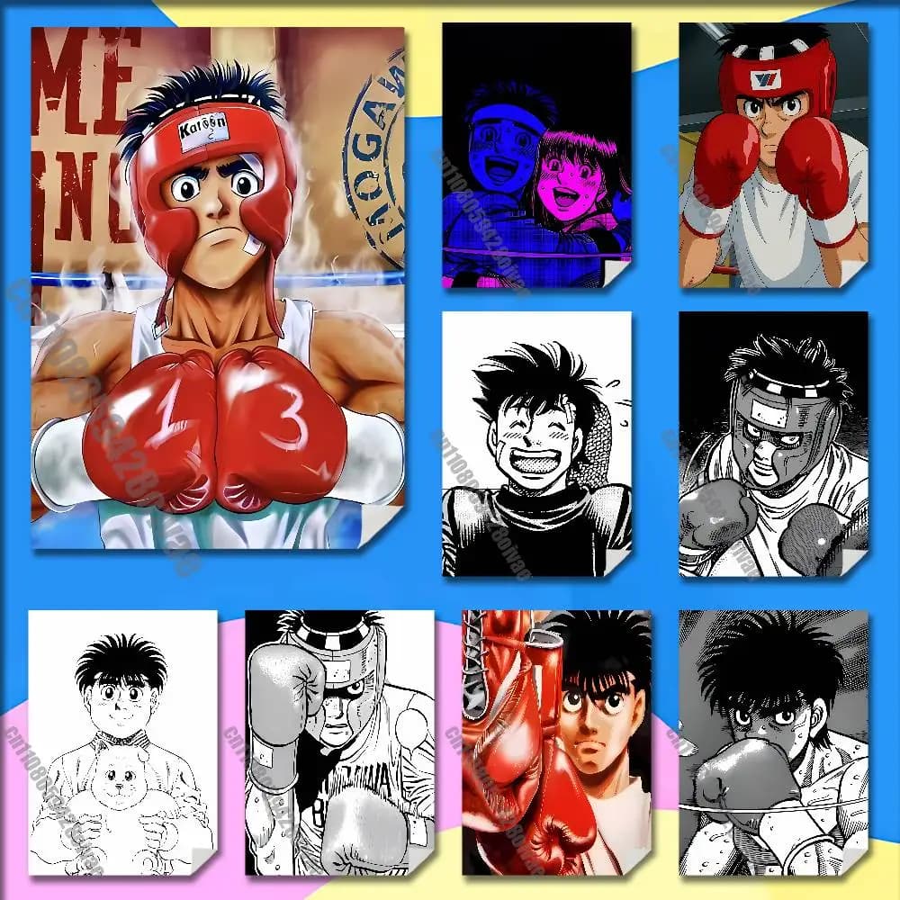 Boxing H-Hajime no Ippo Makunouchi Poster Sticker For Home Decoration 10x15cm Self-adhesive Souvenirs Playbill Cover