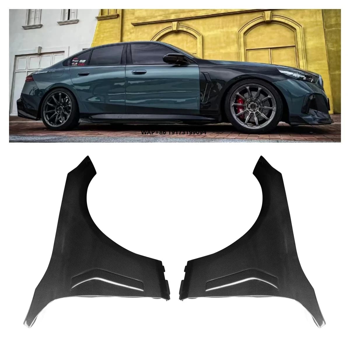 100% Dry Carbon Fiber TK Style Side Fenders for 5 Series G60 Sedan 2024+ Fenders Replacement Car Accessories