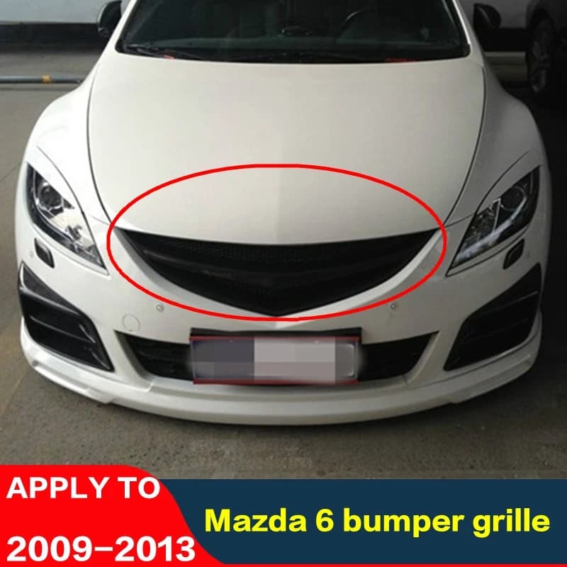 For 2009-2013 Year Mazda 6 Racing Grille Splitter Decorative Body Kit Grills Accessories,ABS Plastic