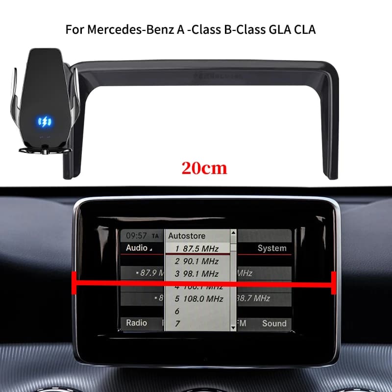 Car Phone Holder For Mercedes-Benz W176 W242 W246 A-class B-class C117 X156 GLA CLA Multimedia Screen Convenience Phone Holder