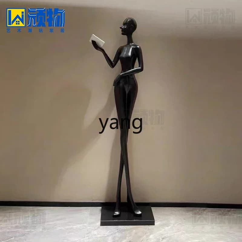 LTT art humanoid decoration creative figure resin standing reading sculpture floor ornament