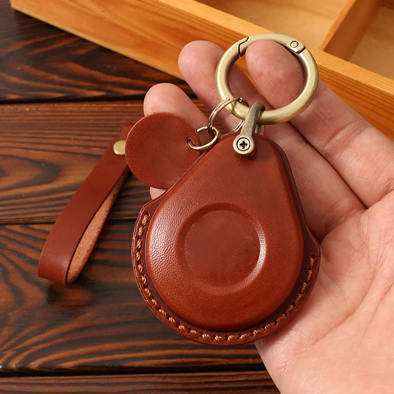 Handmate Smart Key Genuine Leather Case Fob Cover Car Key Cover for Harley Davidson X48 883 1200 114 Street Glide Keychains