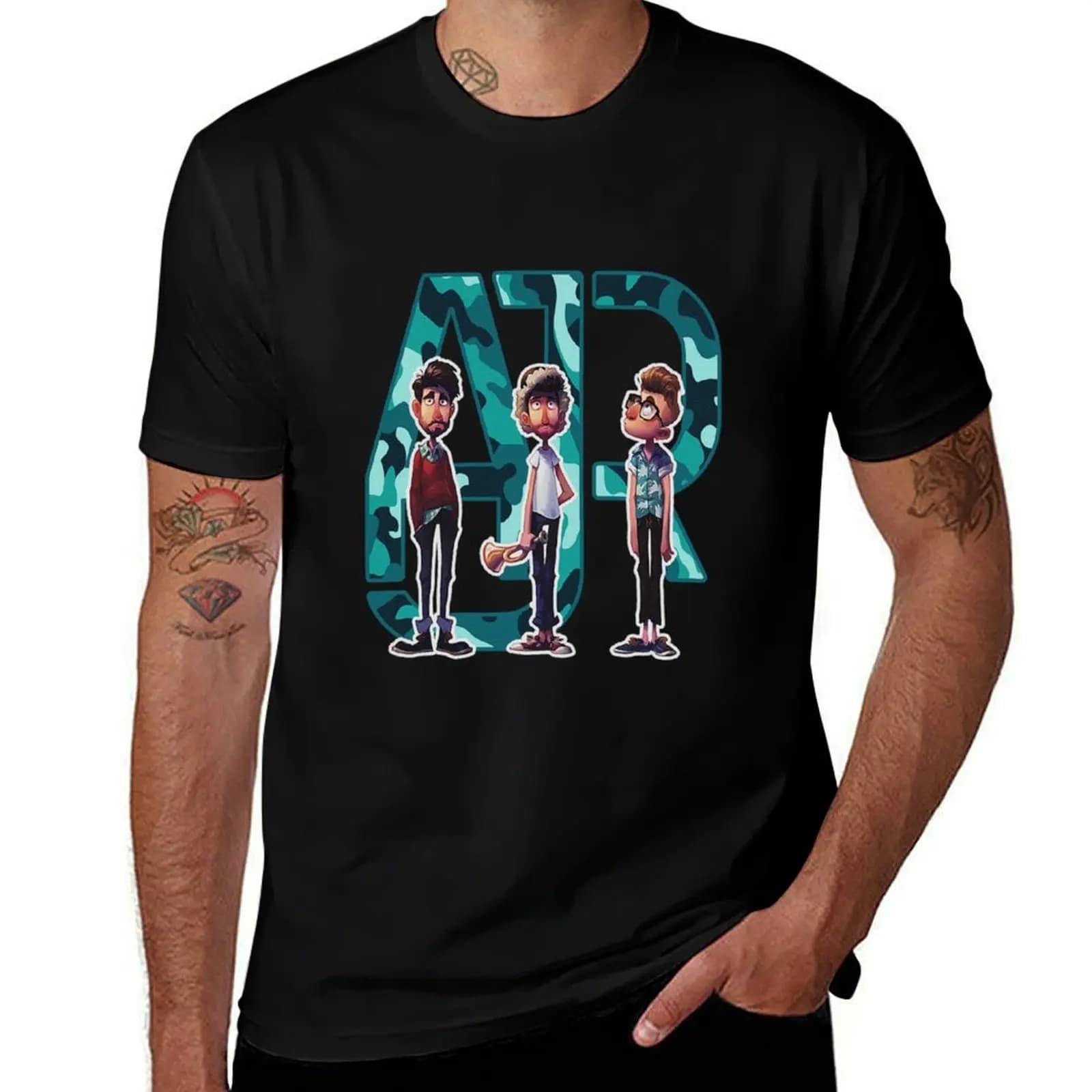ajr tour merch T-Shirt Relaxed Fit Casual Short Sleeve Top T-Shirt