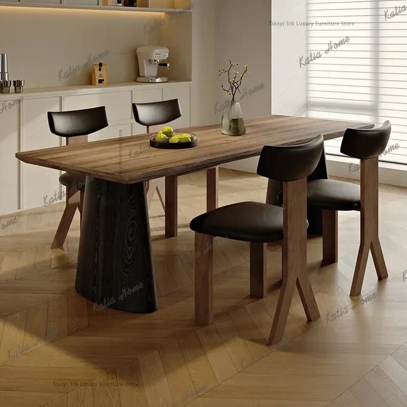 ld French Vintage Dining Table Italian Design Restaurant Solid Wood Dining Table Living Room Home Furniture