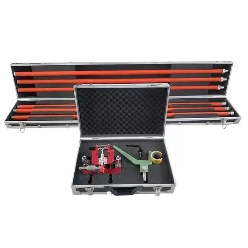Live work lead installation tool fixed pole 10KV combination tool and groove wire clip set