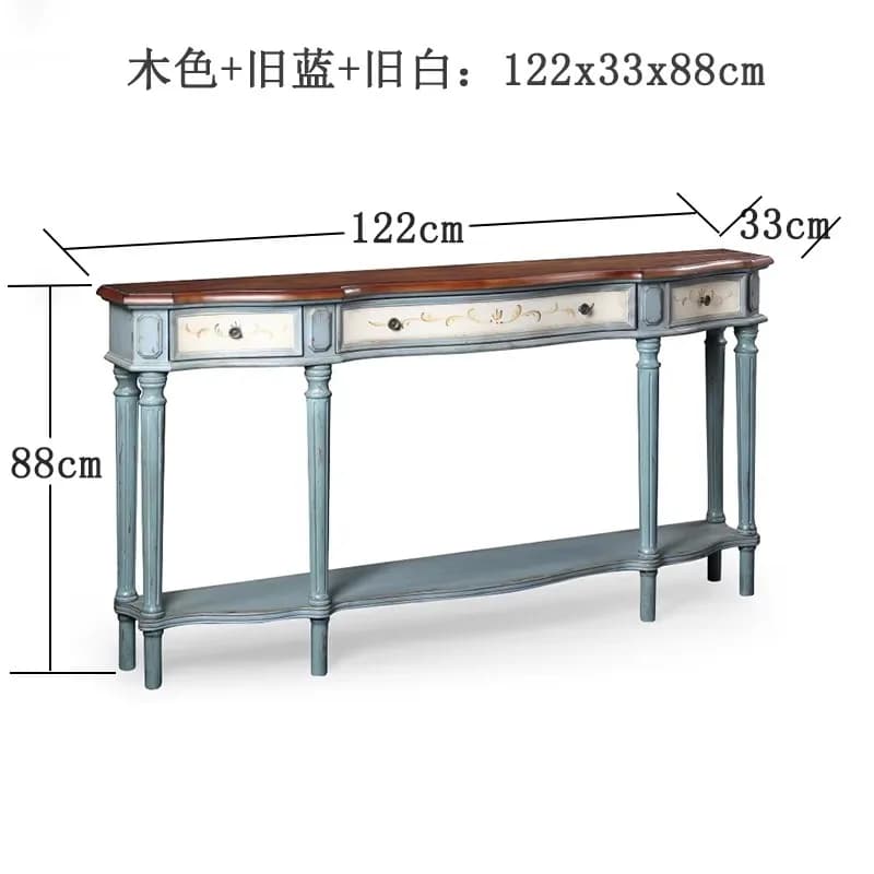 GZ-8 Entrance Table Narrow Long Case Strip Table Vintage Painted Hallway Entrance Decorative Cabinet