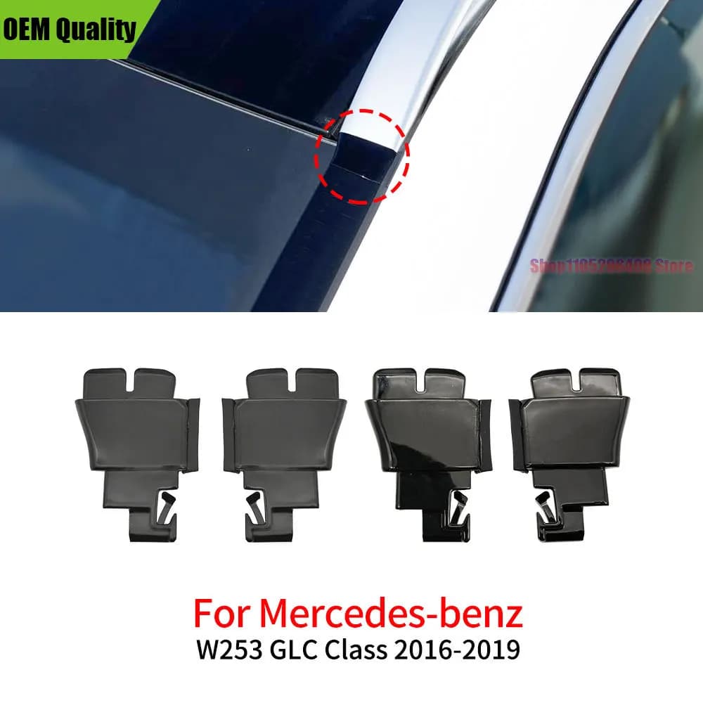 For Benz GLC Class 2016-2019 GLC300 For Mercedes W253 Car Left Right Roof Rail Molding Trim Roof Running Water Cover Plate Plug