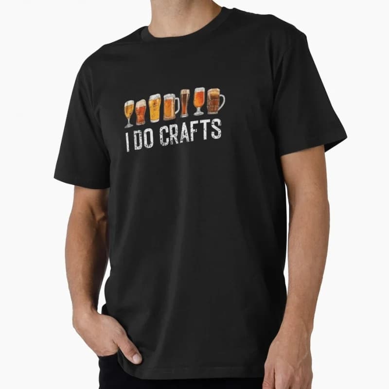 I do crafts Vintage Craft Beer Funny Gift T shirt for beer lover O-Neck Short Sleeve Graphic clothes All size tee S-6XL