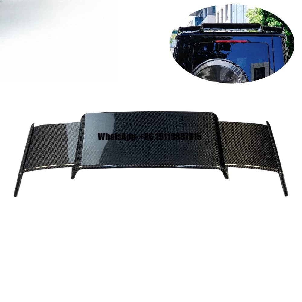 B Style Dry Carbon Fiber Rear Spoiler for Mercedes-Benz W464 G500 G63 (Carbon Black Screw Fixing)