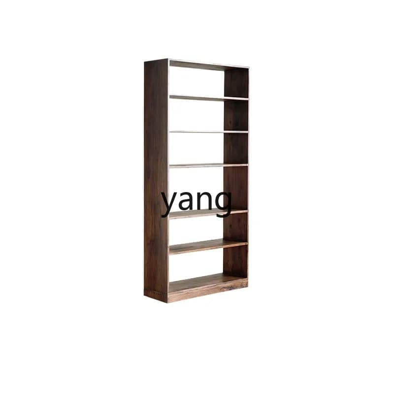 LMM， solid wood bookshelf bookcase floor-to-ceiling all solid wood logs Nordic multi-layer simplicity
