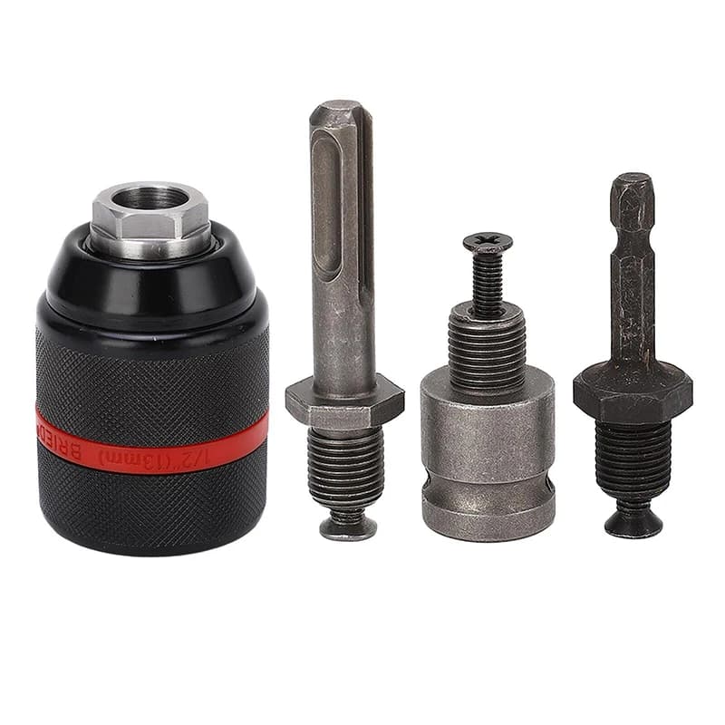 【Hot】2-13mm Keyless Threaded Metal Drill Chuck, Hex Shank/SDS/Square Quick Grip Adapter, Chuck for Drill Bits Screwdriver Tap&So