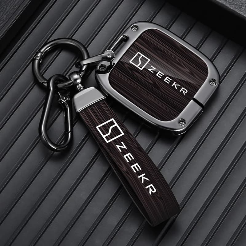 For Geely Zeekr 7X 2025 Metal Key Fob Case Keychain Car Styling Car Key Bag Set Anti-Scratch Car Key Chain Cover Protector Decor