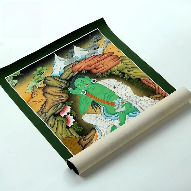 Hand-painted decorative paintings, solid wood photo frame murals in home living room, background wall paintings