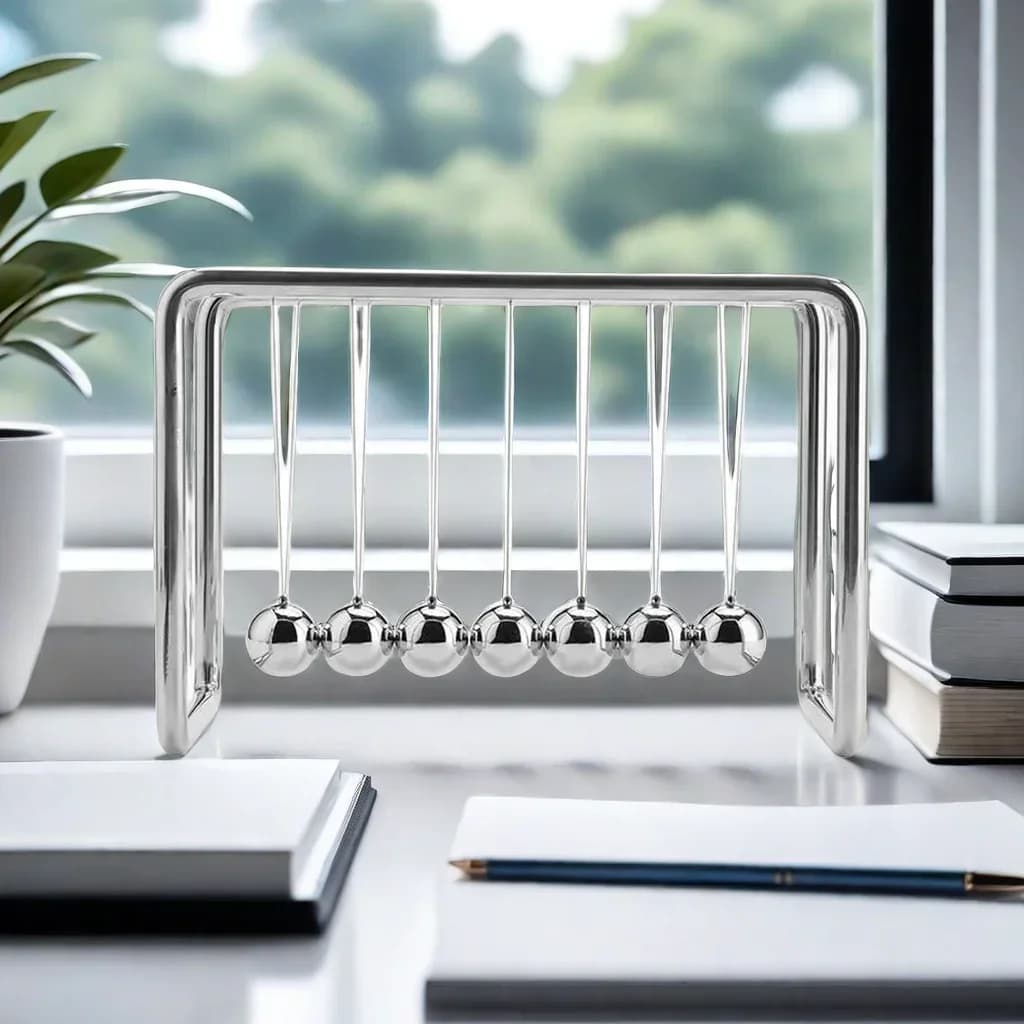 Newtons Cradle Balance Balls Pendulum Desktop Decoration Motion Toy Science Physics Gadget Sciency Learning Home Decorations