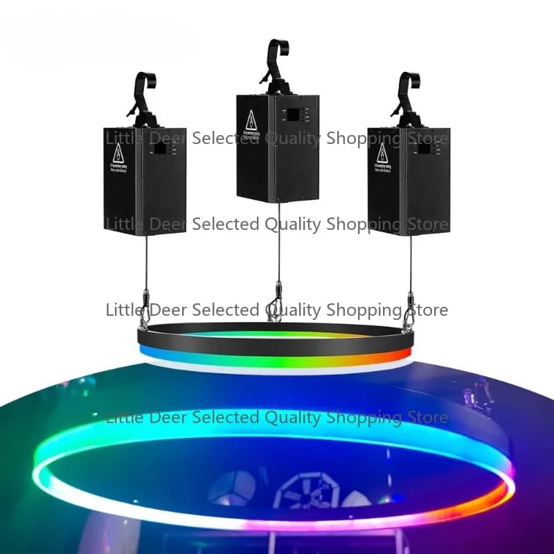 Kinetic Ring Light Decorative LED Winch System 300W Matrix Light Aluminum Body DMX512/DMX Control Mode