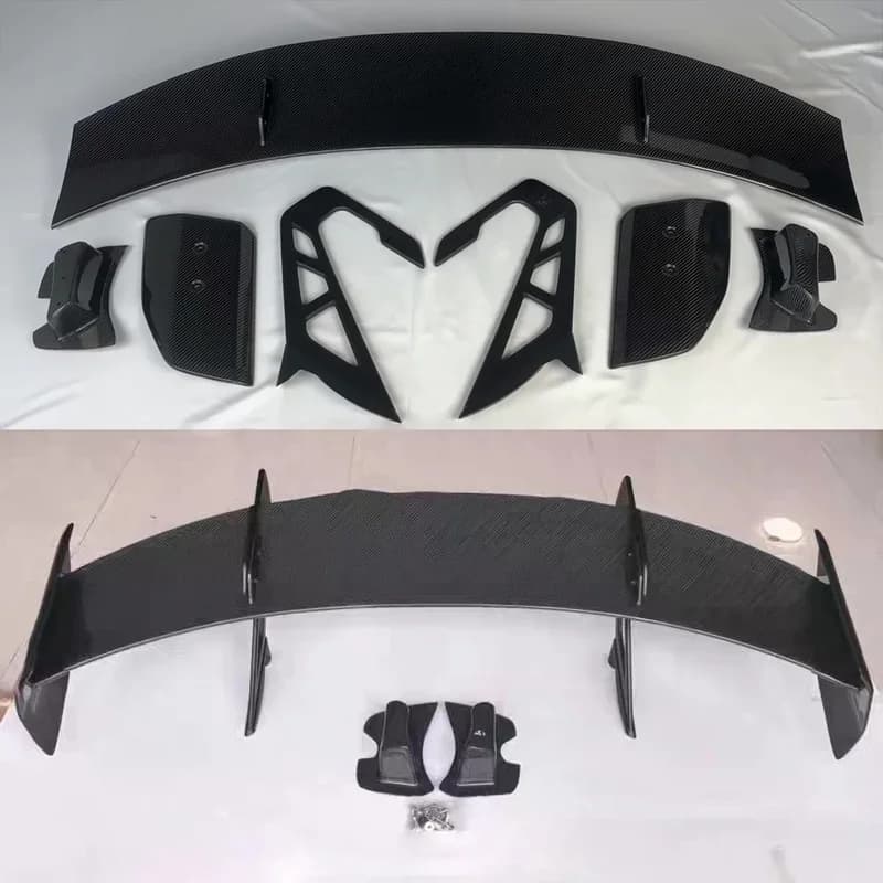 V3 Style Carbon Rear Tail Wing Spoiler Kit for Sports Coupe Off-Road Lightweight