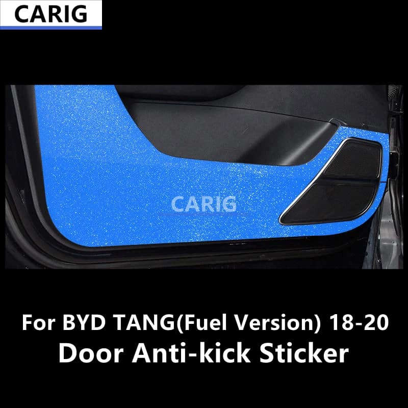 For BYD TANG(Fuel Version) 18-20 Door Anti-kick Sticker Modified Carbon Fiber Pattern Interior Car Film Accessories Modification