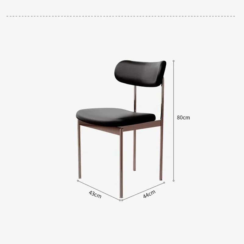 Apartment Cream Style Silla Plegable Stainless Steel Medieval#L Dining Chair Nordic French Italian Minimalist Back Chair Small