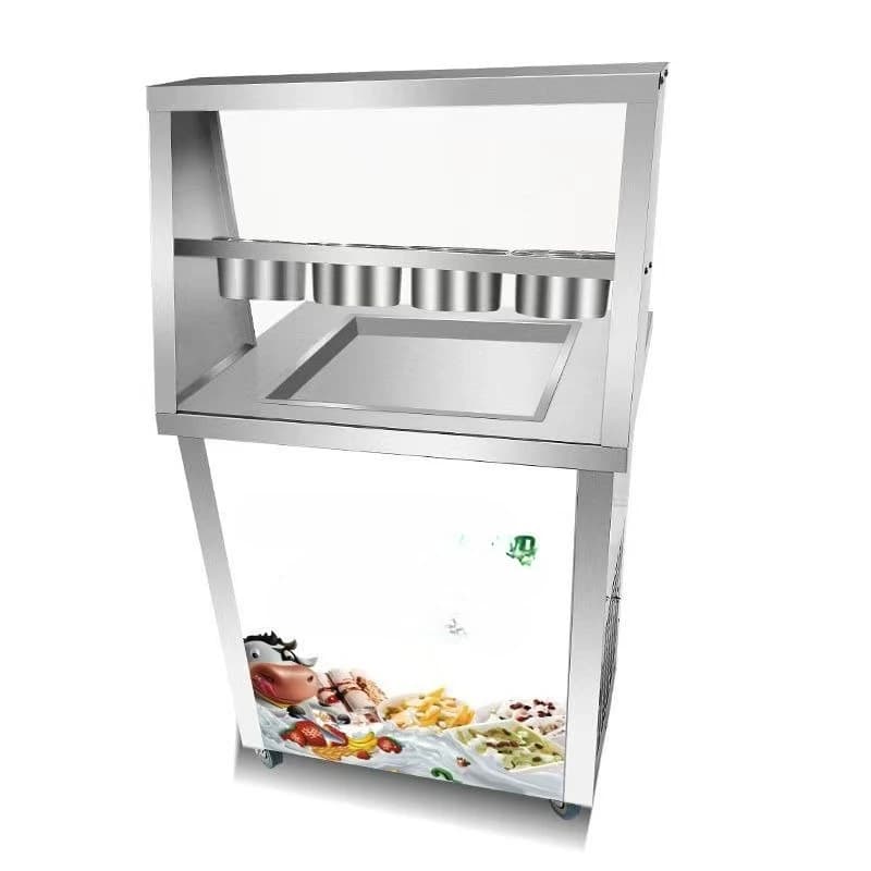 Commercial Fried Ice Multifunctional Double Pot Fried Ice Fried Ice Cream Roll Thick Cut Yogurt
