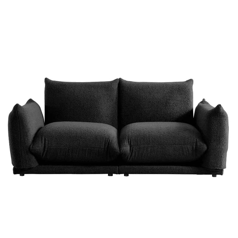 Cream style bread sofa art inline small living room compression sofa