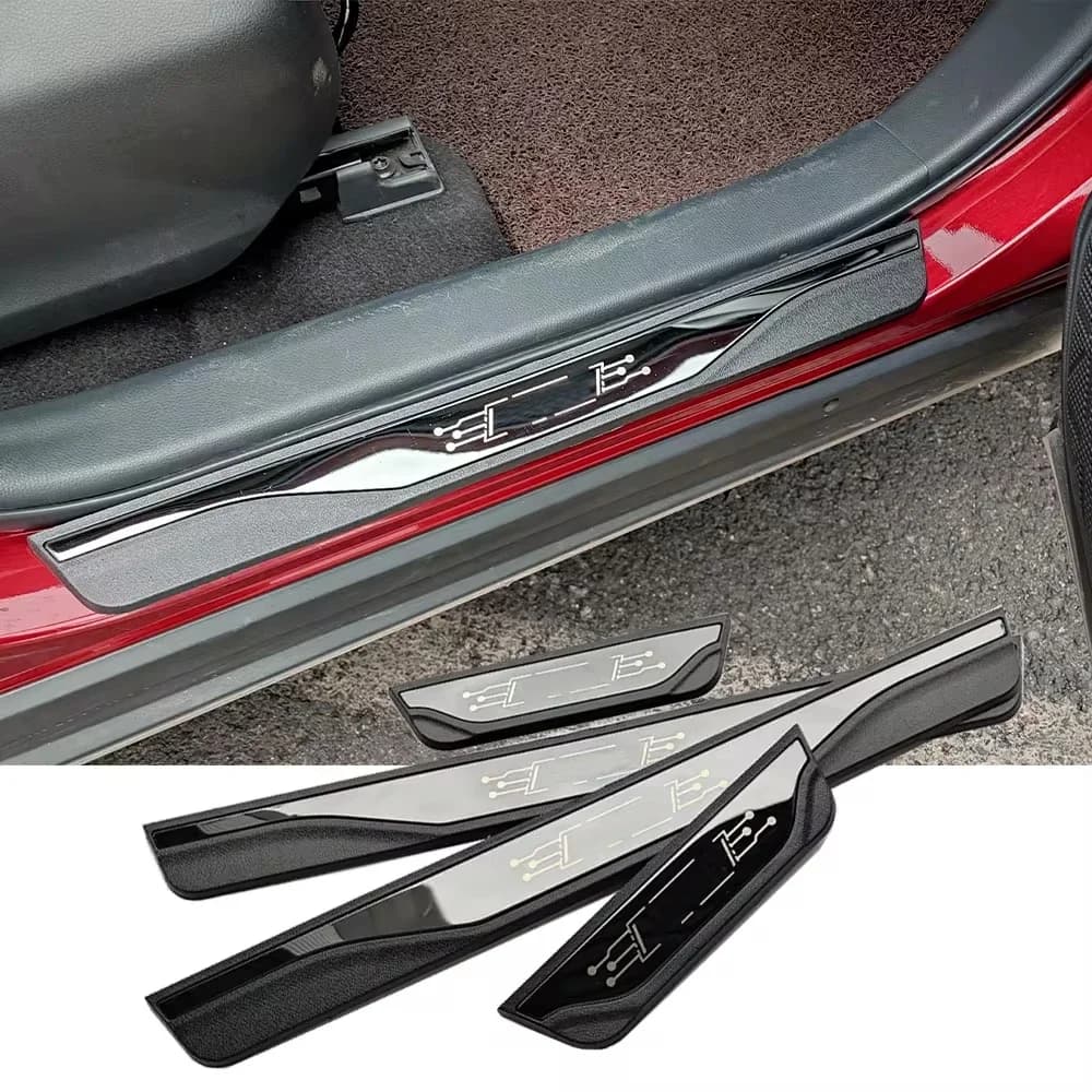 For MG4 MG 4 2022 2023 2024 2025 Car Accessories Door Sill Protector Scuff Plate Pedal Threshold Styling Sticker Guard Trim