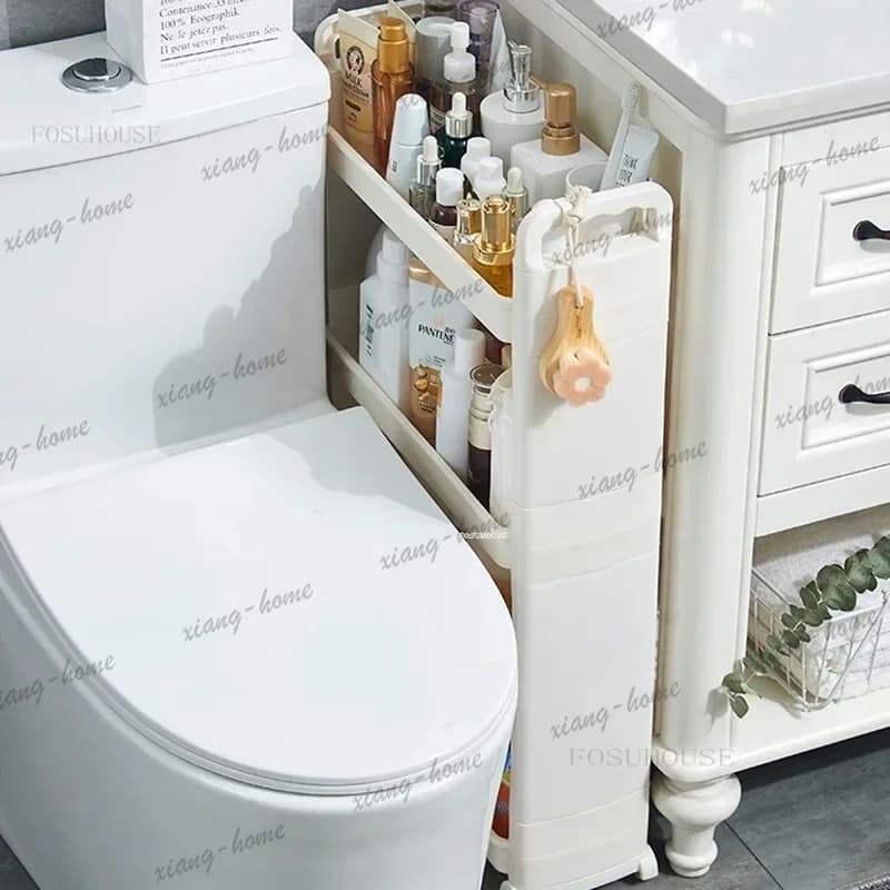 Modern Multi-functional Bathroom Vanities Home Kitchen Ultra-narrow Gap Storage Cabinet Simple Floor-standing Bathroom Cabinet