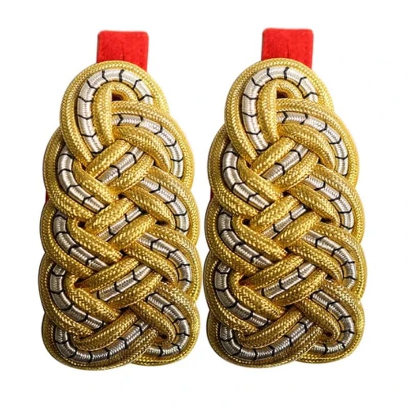 Vintage Braided Shoulder Boards Epaulets Epaulettes Uniform Coat Decoration Accessories Cosplay Costume Stage Performance
