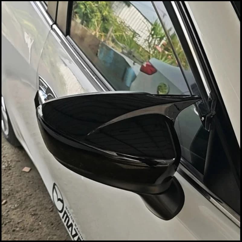 Car Styling For Mazda 6 2017-2020 Rearview Mirror Cover Caps With Horn Decorative Frame Housing Trim Auto Parts Accessories