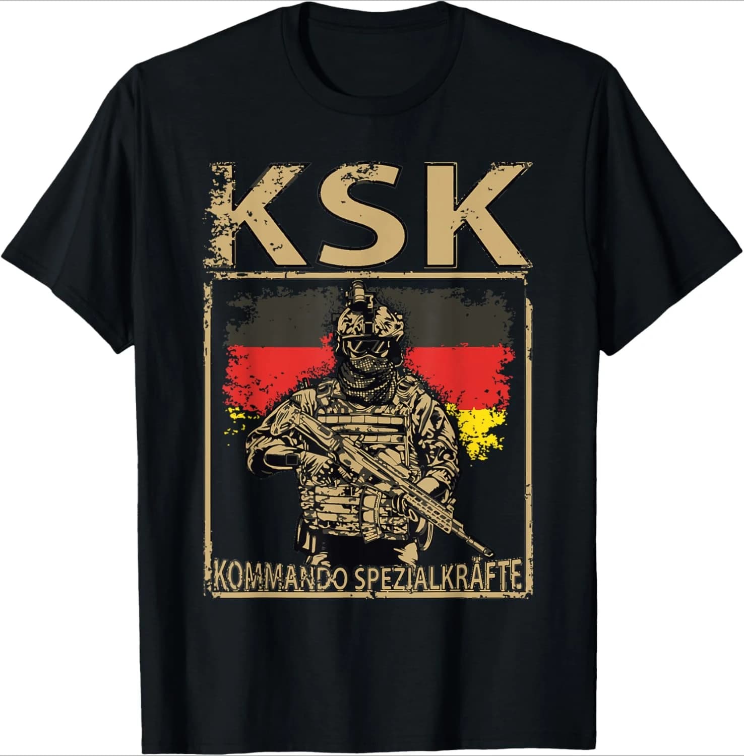 Germany Special Forces KSK pattern design-100% cotton summer O-neck short sleeve casual printed men's T-shirt.