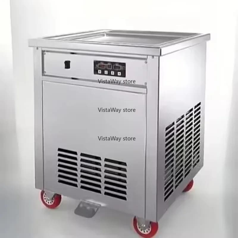 Hot Sale square Pot Thick Cut Fried Ice Cream Machine Fried Fruit Ice Roll Machine Fried Fruit Yogurt Machine Stall Self-use