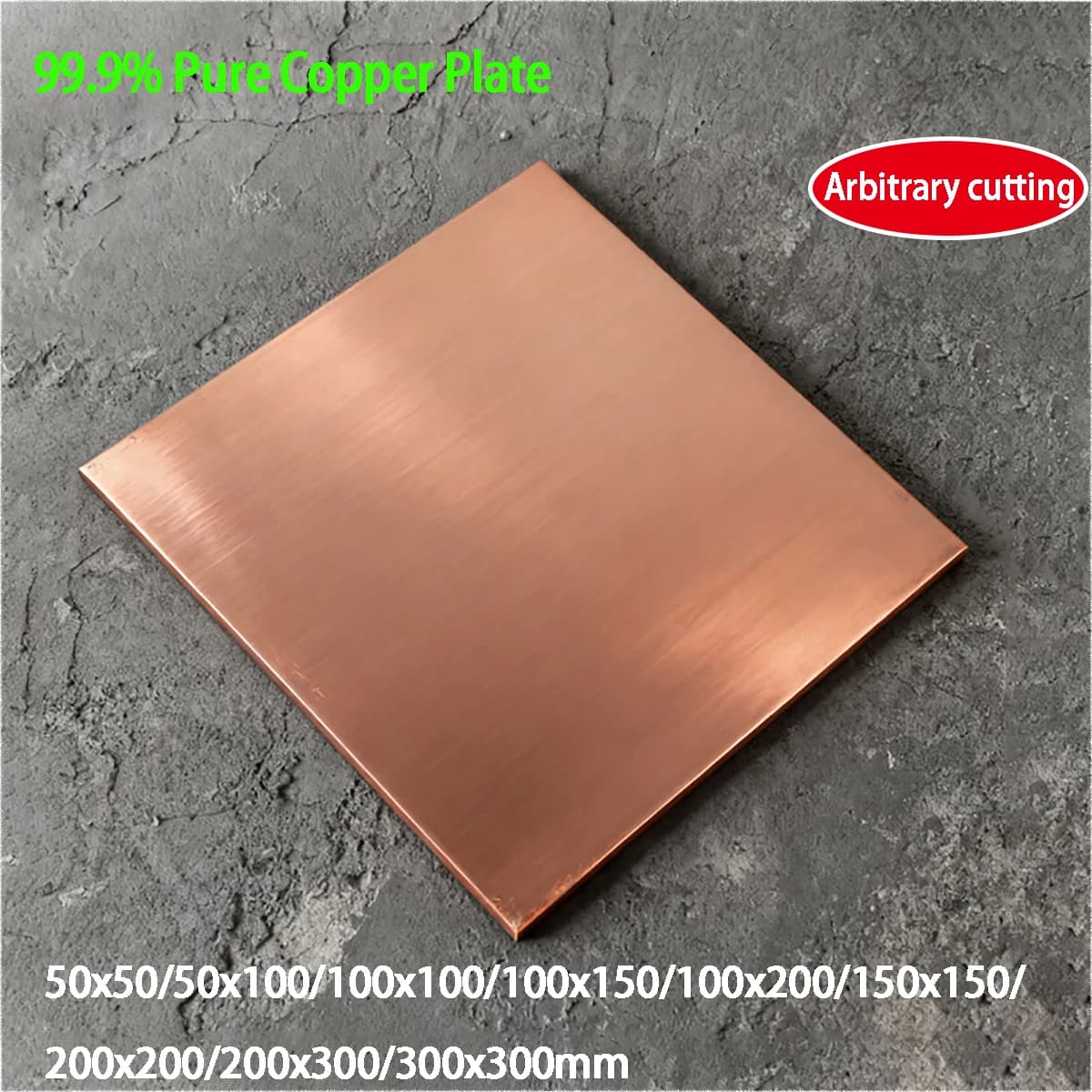 99.9% Pure Copper Bar 0.5-6mm Thickness - Red Copper Strip Foil Pad Plate DIY CNC Machining Supplies