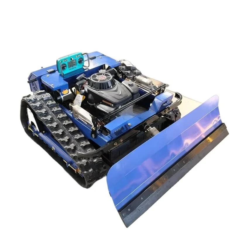 All Terrain Track Mower Remote Control Mower with Snow Knife Attachment
