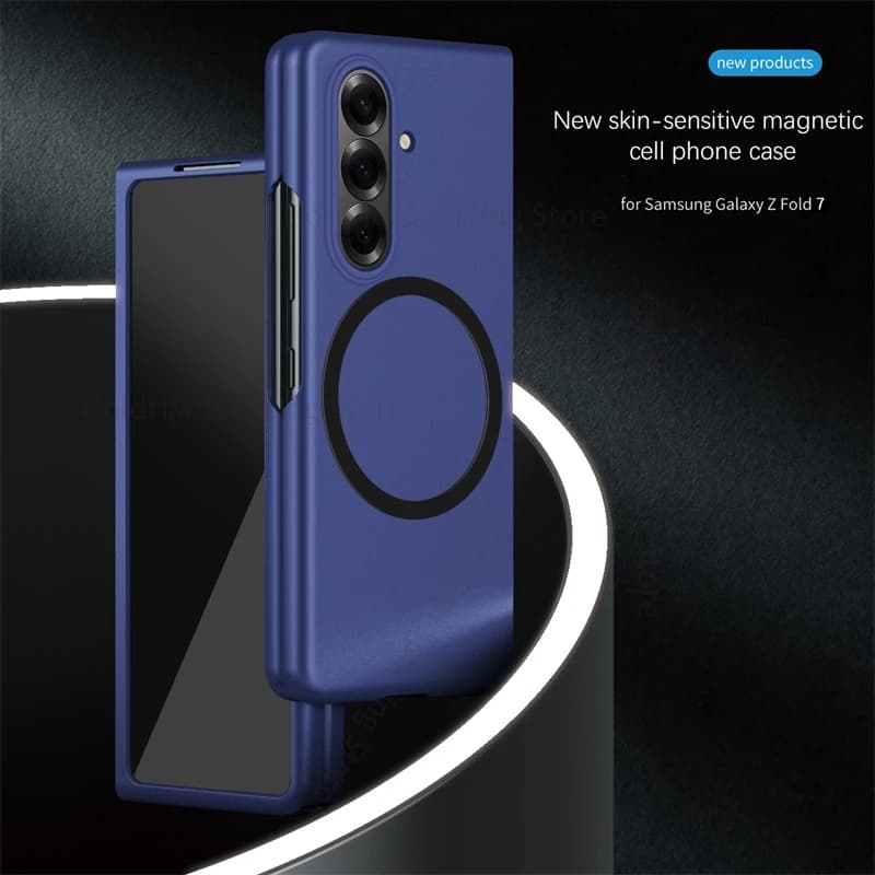 For Samsung Z Fold7 5G Candy Color Matte Frameless Wireless Charging Case For Galaxy Z Fold 7 6 5 4 3 For Magsafe Magnetic Cover