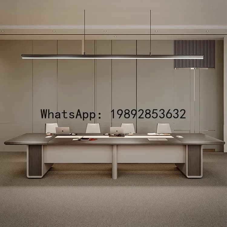 YFY Large Conference Table Long Table Simple Modern Negotiation Table and Chair Set Conference Room Rectangular