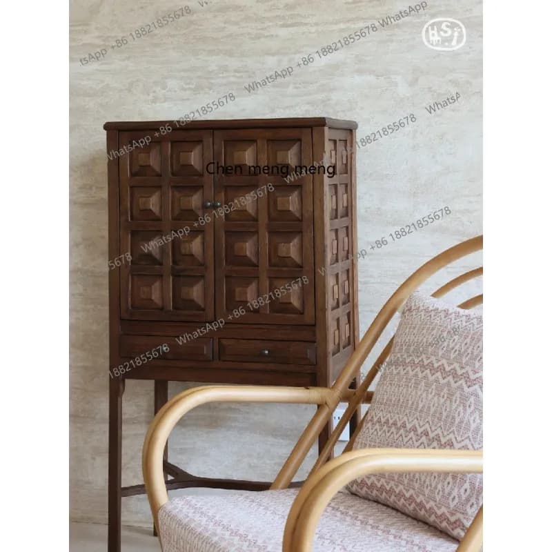 E182 Jewelry cabinet, bedroom, living room, high cabinet, antique and retro storage cabinet