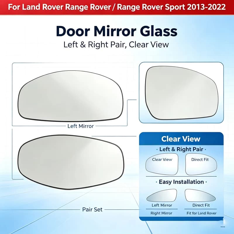 Suitable for Range Rover/Sports Discovery 13-22 lenses reversing rearview mirror reflector heated glass