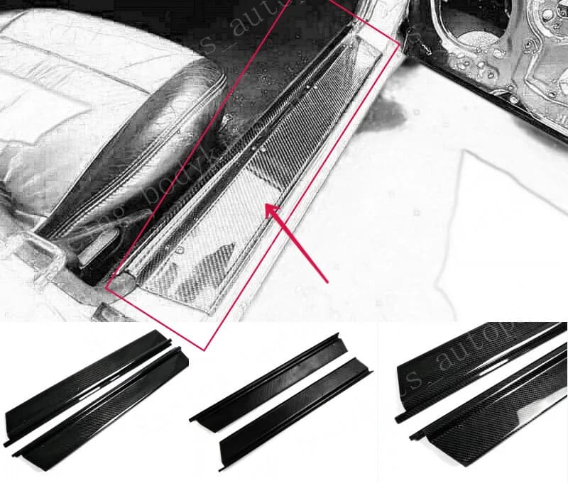 For Mazda MX5 NA MK1 Miata Carbon Fiber Inner Door Sill Panel Cover Bodykits