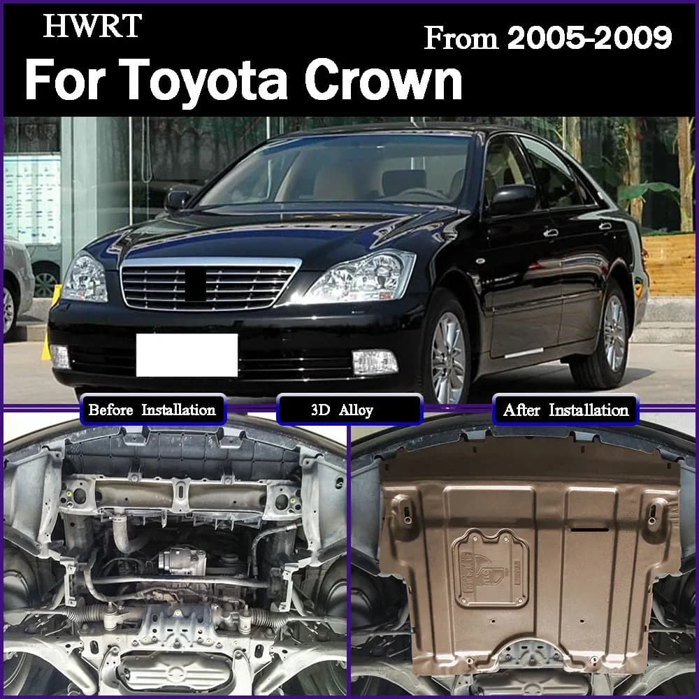 Under Engine Guard Splash Shield Mud Fender Cover Plate Fender Mudguard Protector For Toyota Crown 2005-2009 2.5L 3.0L
