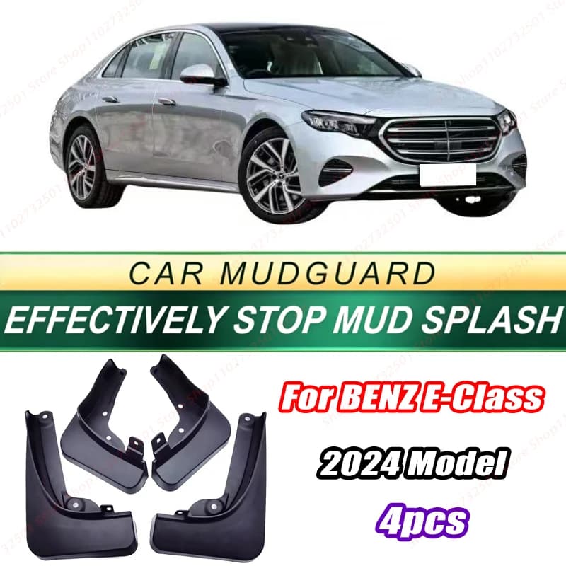 For BENZ E-Class 2024 Model 4PCS Front Rear Mud Flaps Splash Guards Fender Mudguards Auto Accessories