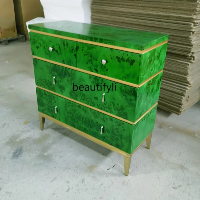 Solid Wood Entrance Cabinet Door Decoration Storage Sideboard