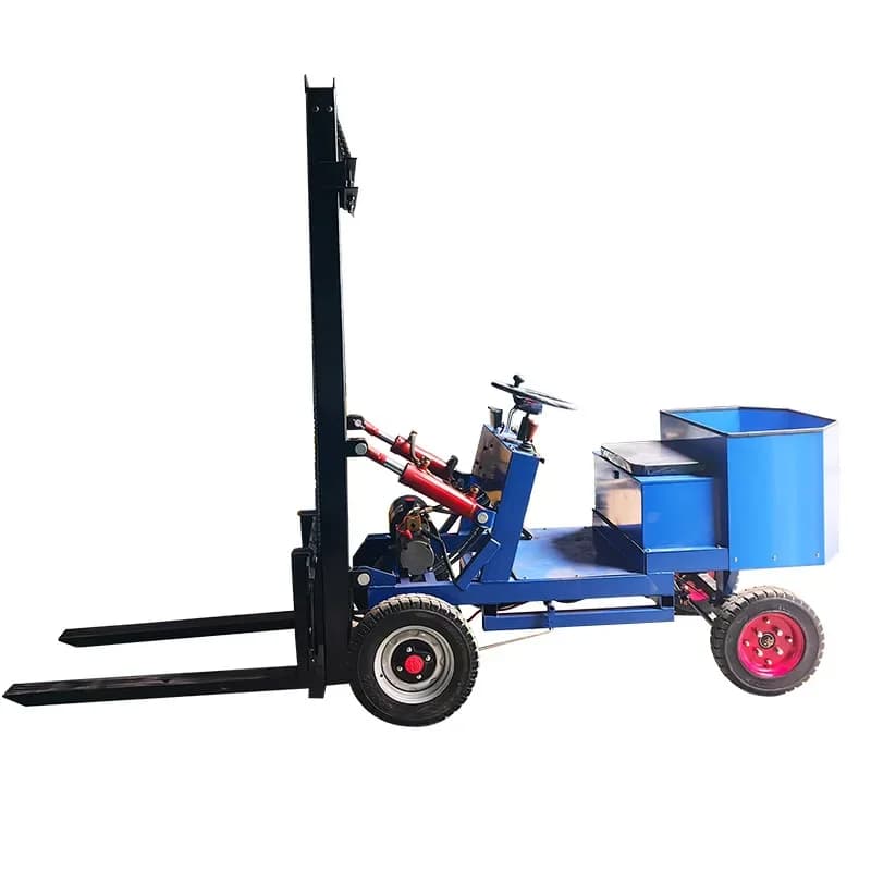 Small simple forklift four wheel ride type 0.5/0 ton hydraulic stacker truck