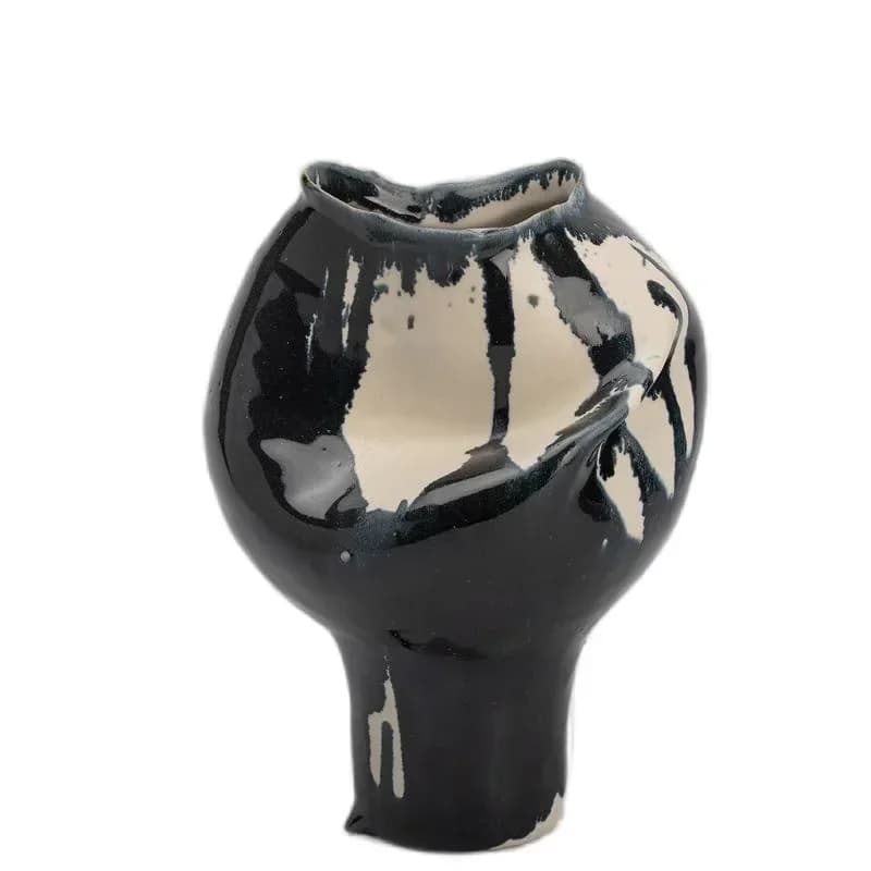 kiln-changed glaze handmade ceramic vase, homestay tea room flower arrangement ornament