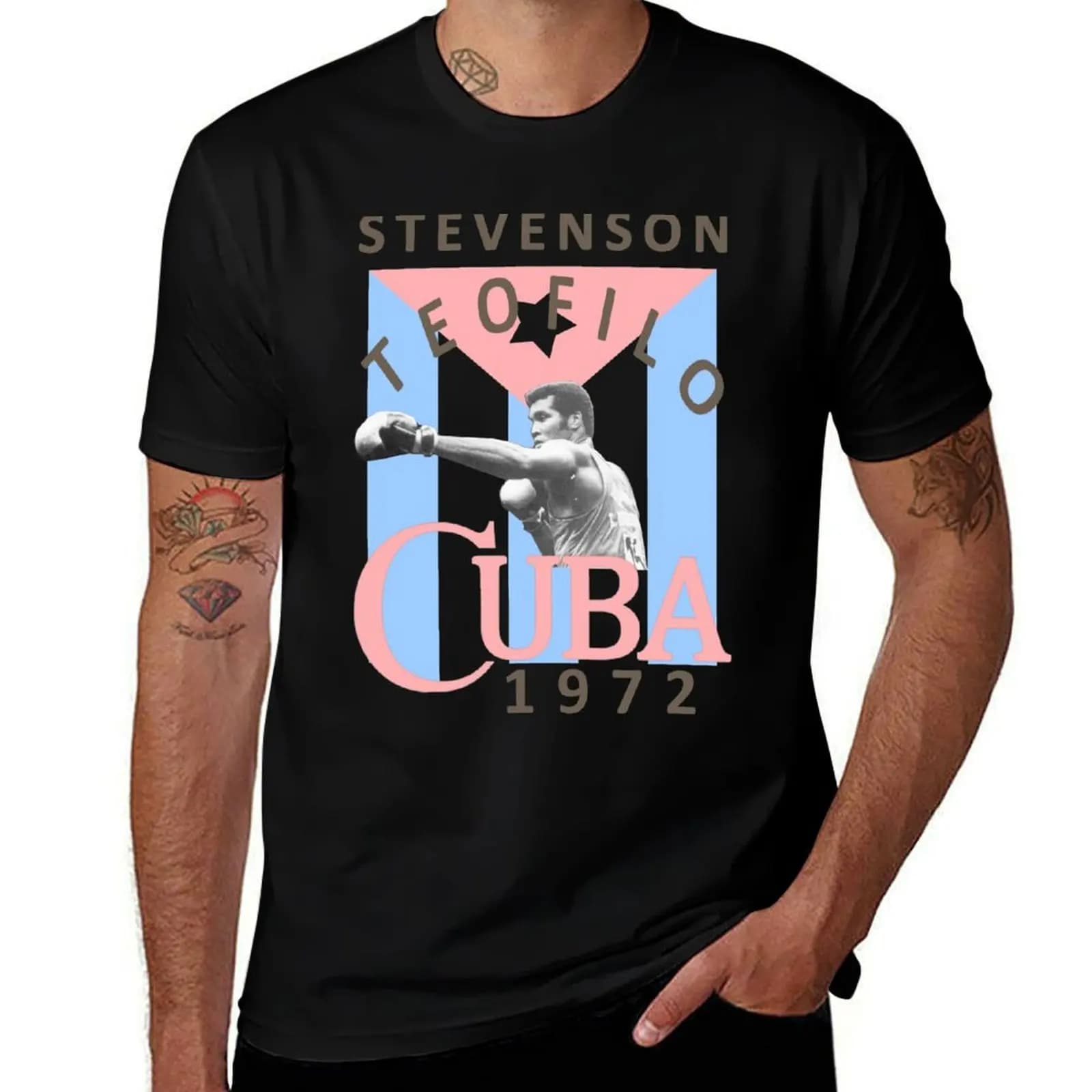 Cuban amateur boxer.Cuba Flag Proud Cuban T-Shirt Athletic Fit Sports Short Sleeve Top T-Shirt