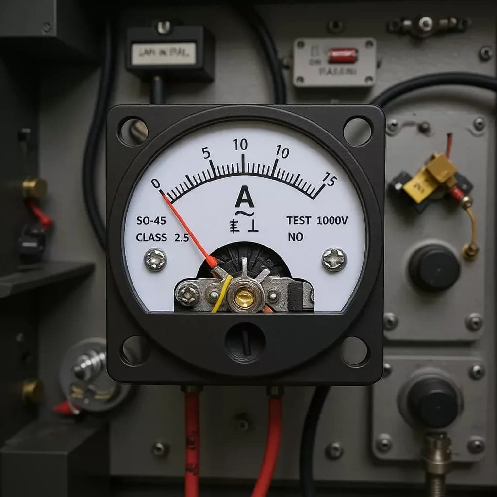 YICHENG Current Meter for Marine Circular Instrument Current Testing DC/AC 1A-50A, Direct Connection